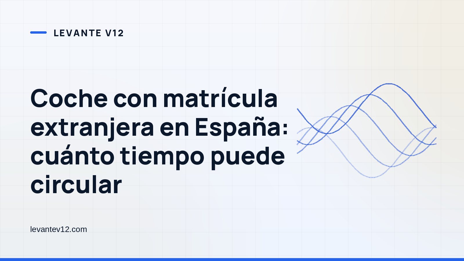 Portada gráfica de Levante V12: líneas onduladas sobre fondo blanco azulado, con el titular del artículo