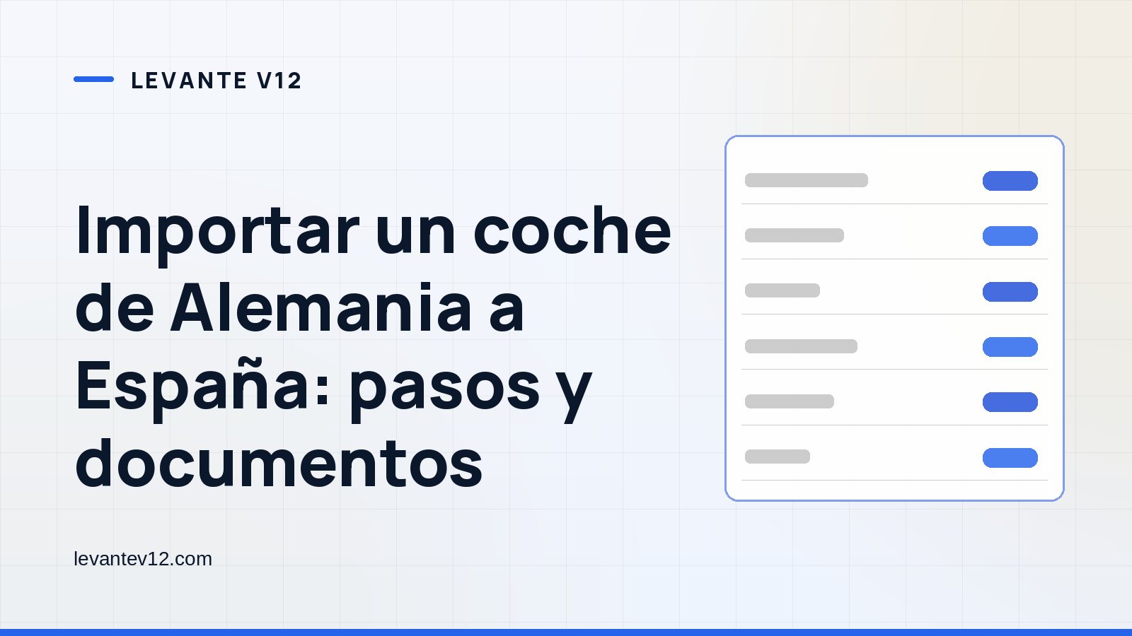 Portada gráfica de Levante V12: una ficha con filas sobre fondo blanco azulado, con el titular del artículo