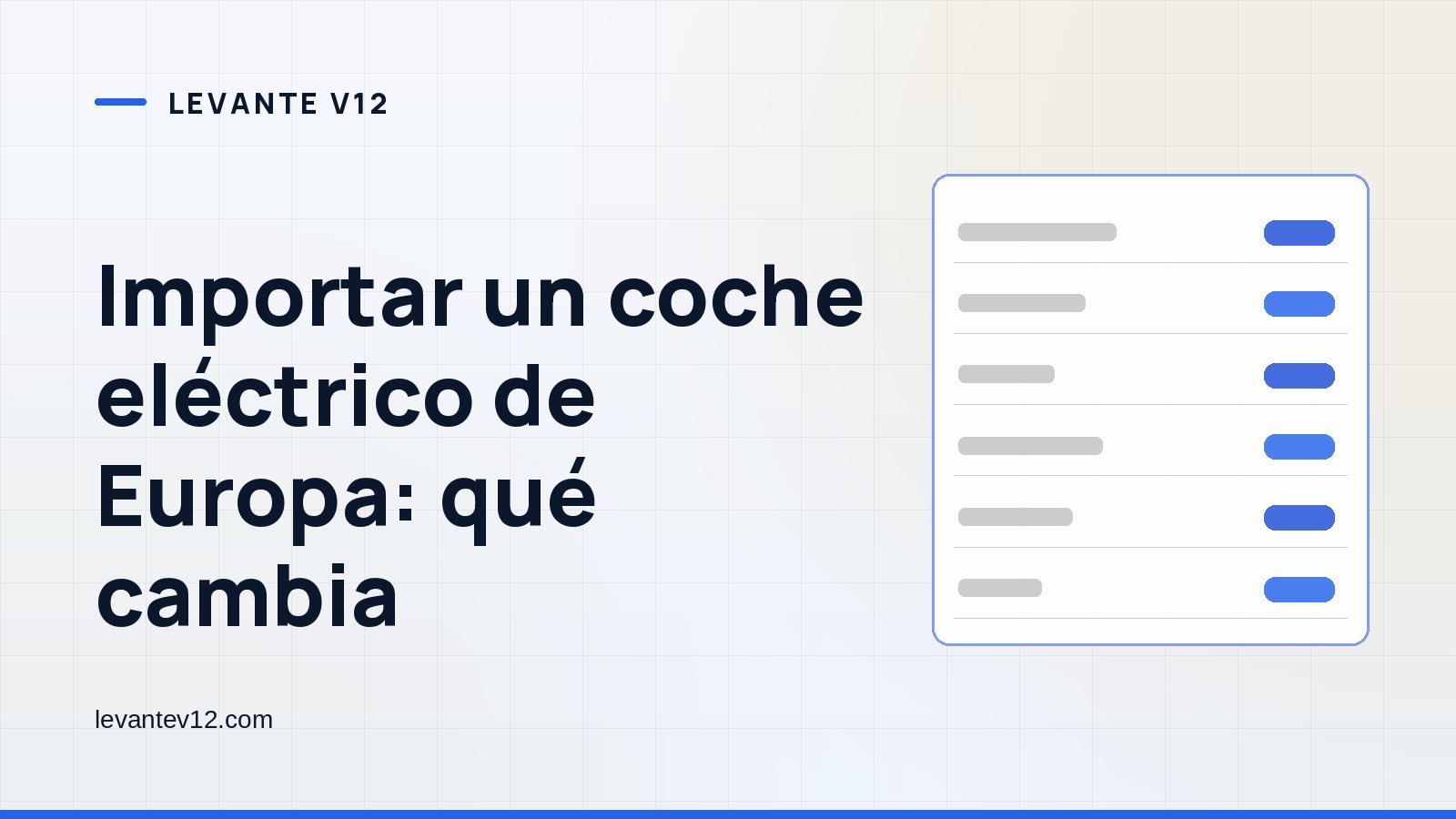 Portada gráfica de Levante V12: una ficha con filas sobre fondo blanco azulado, con el titular del artículo