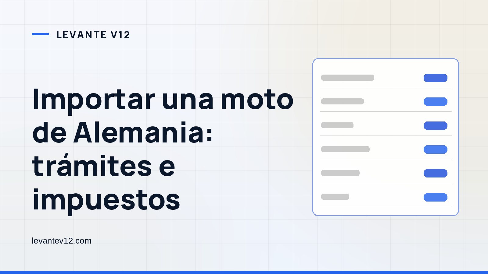 Portada gráfica de Levante V12: una ficha con filas sobre fondo blanco azulado, con el titular del artículo