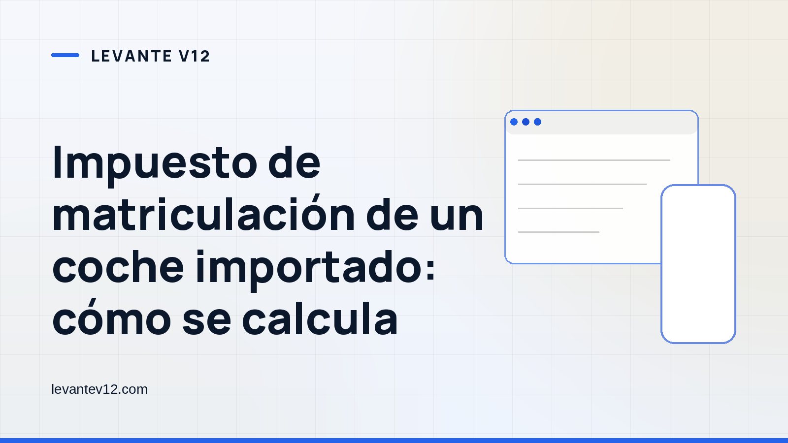 Portada gráfica de Levante V12: una ventana de aplicación sobre fondo blanco azulado, con el titular del artículo