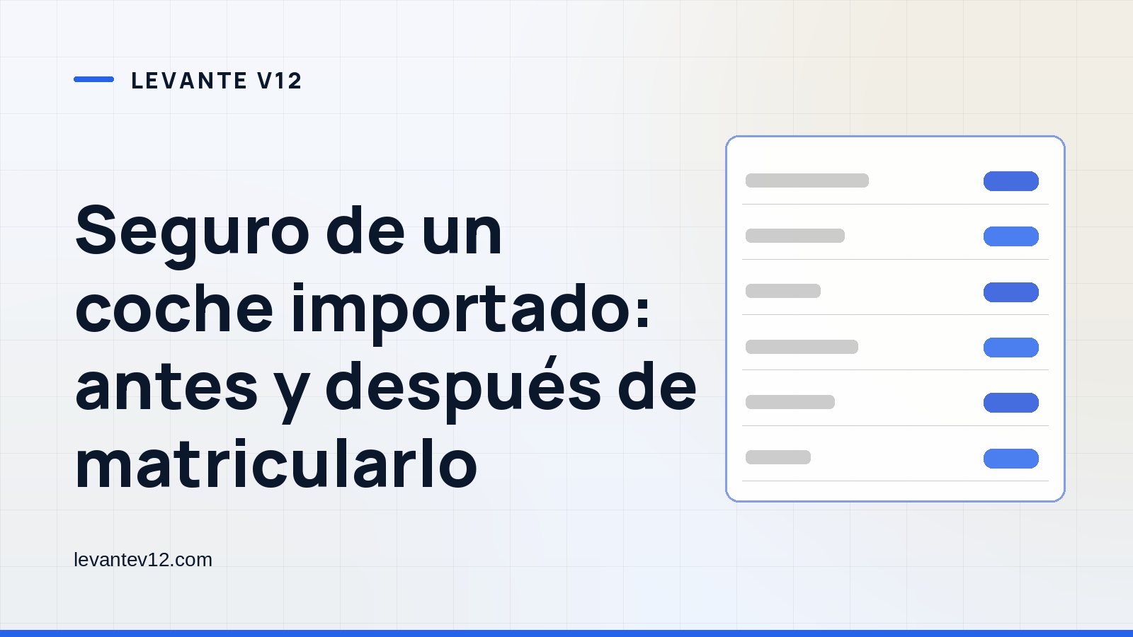 Portada gráfica de Levante V12: una ficha con filas sobre fondo blanco azulado, con el titular del artículo