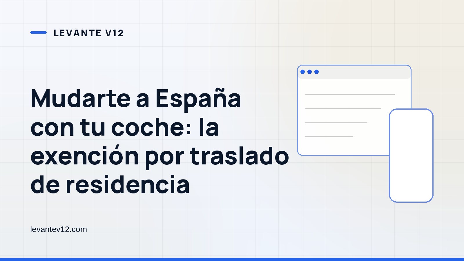 Portada gráfica de Levante V12: una ventana de aplicación sobre fondo blanco azulado, con el titular del artículo